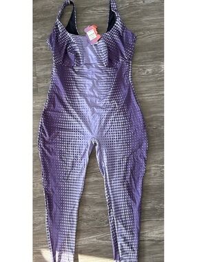 Yitty by Fabletics Headliner Shaping Catsuit Purple Galaxy NWT Plus Size 3X